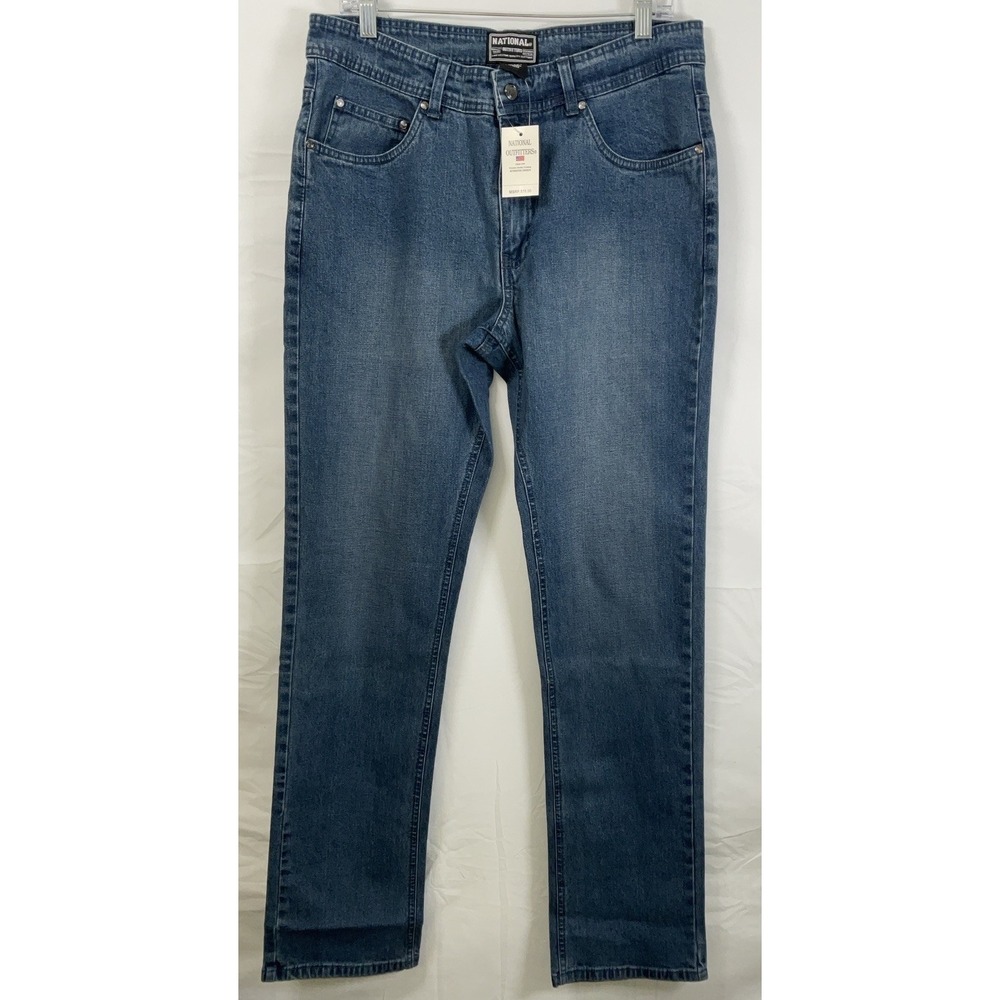 NWT‎ Men's National Outfitters Straight Leg Denim Blue Jeans - 34" X 34"